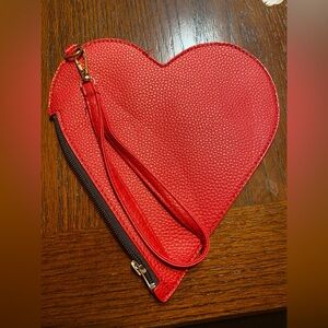 Heart-Shaped Red Wristlet